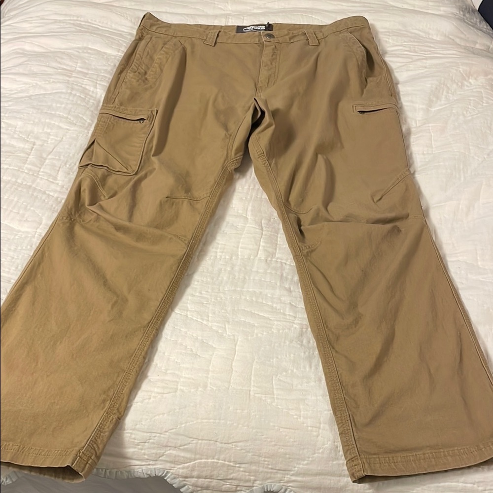 Tan Cargo Pants with Relaxed Fit